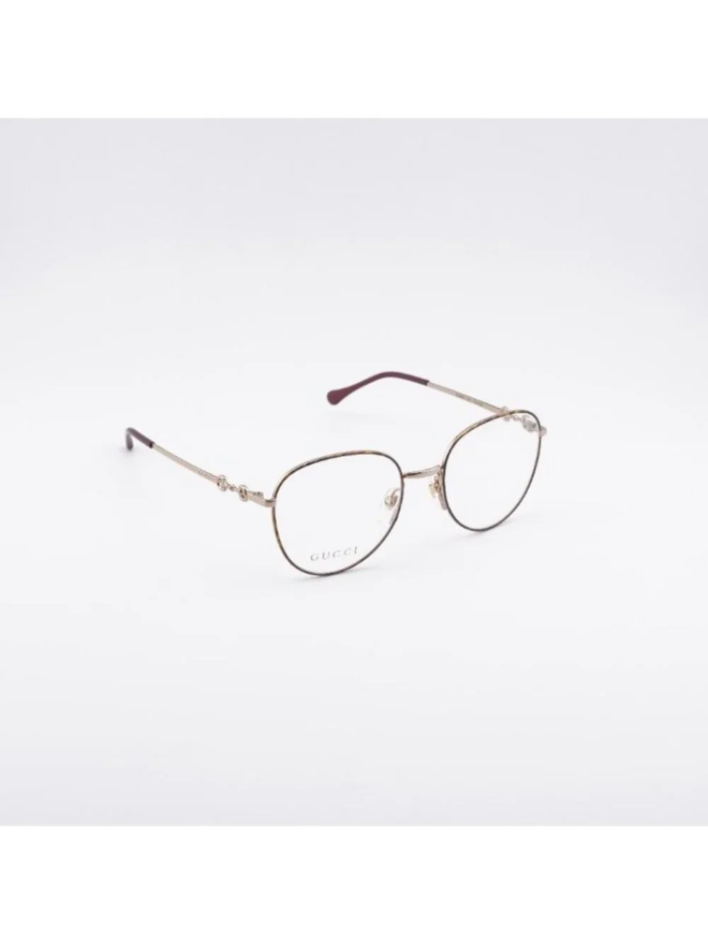Gucci GG0880O 002 Eyeglasses Havana/Gold 51mm Square Frame